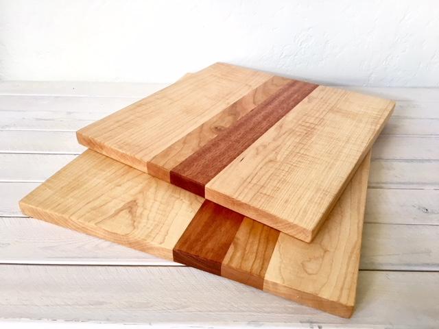 Large Cutting Boards- 18"x 14"x 5/8". Maple, mahogany, oak